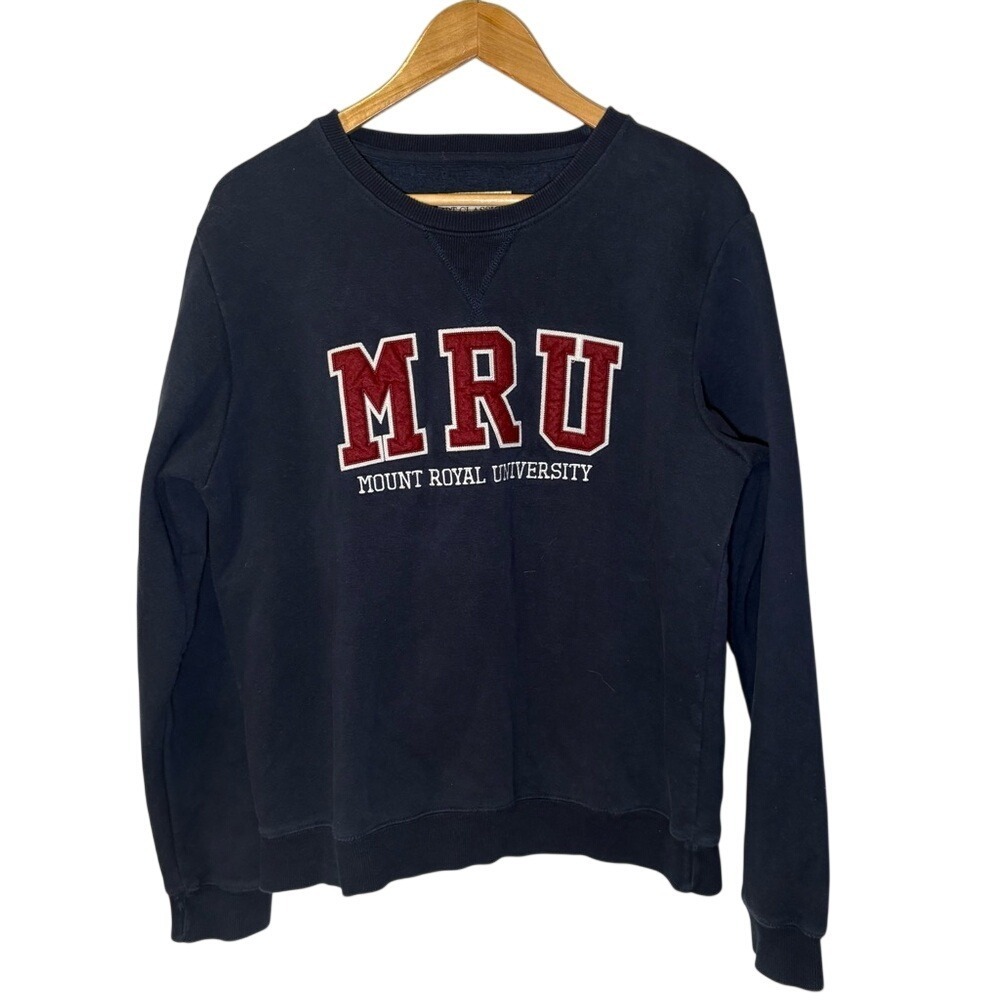 MRU Mount Royal‎ University Crewneck Sweatshirt – Navy Large